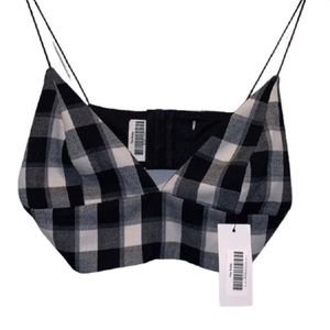 NWT Plaid Bra Top